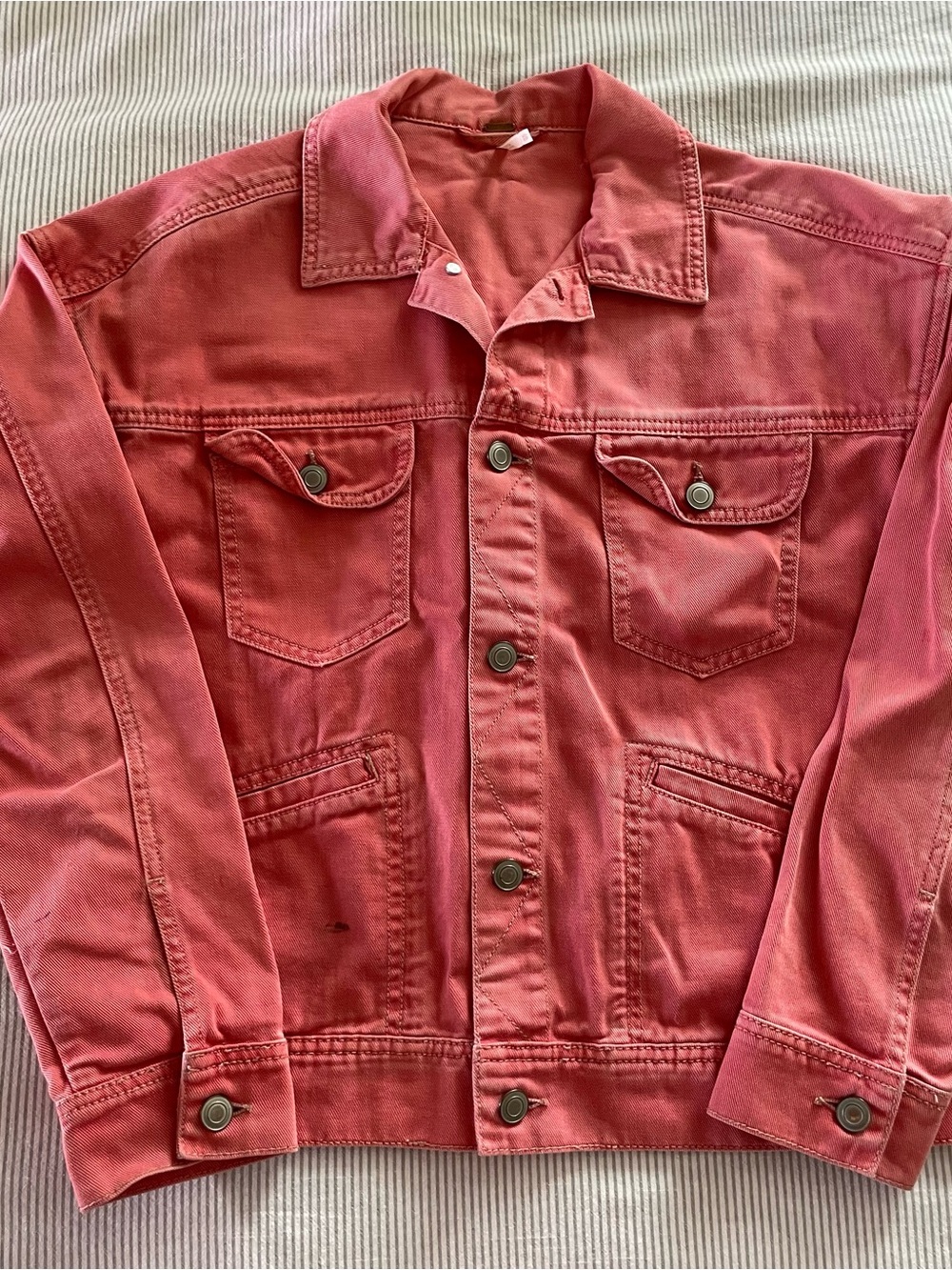 Free People Pink Denim Jacket